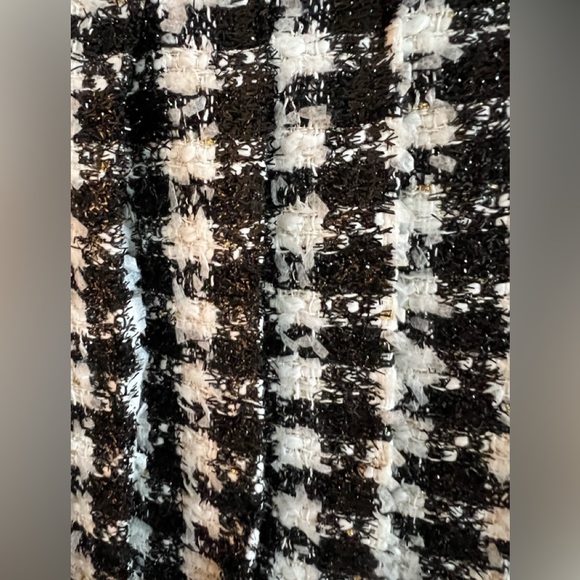 Self Portrait BLACK CHECK BOUCLE MINI JACKET DRESS - Picture 5 of 6